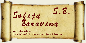 Sofija Borovina vizit kartica
